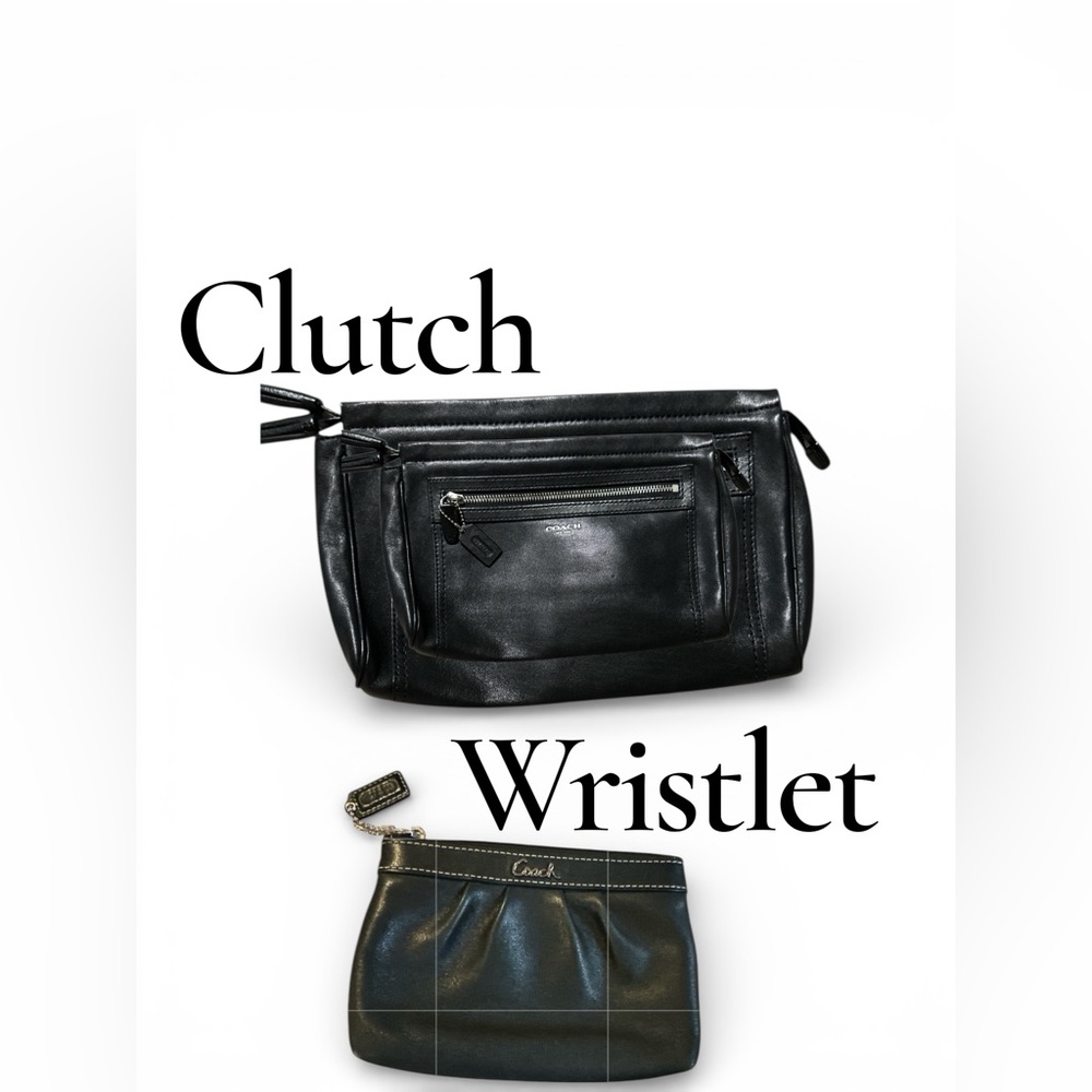 Coach Vintage Black Leather Clutch